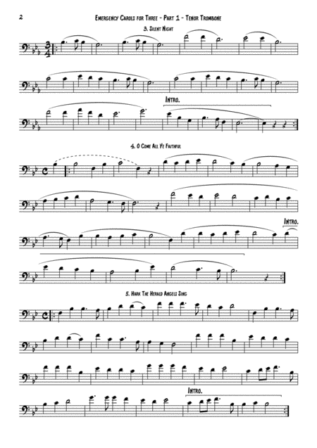 Emergency Carols For Three Low Brass Page 2