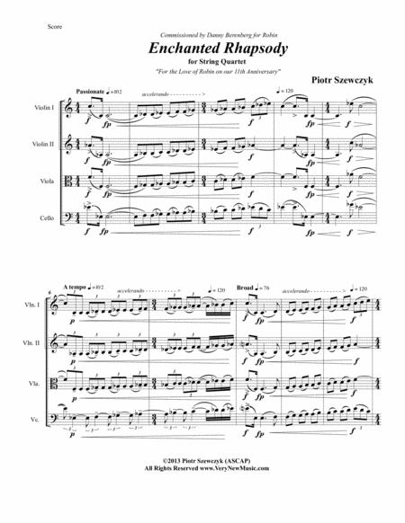 Enchanted Rhapsody For String Quartet Page 2