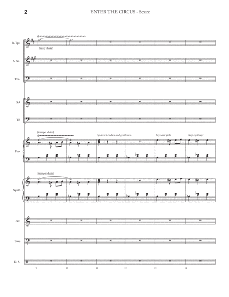 Enter The Circus Instrumental Parts For Choral Arrangement Page 2