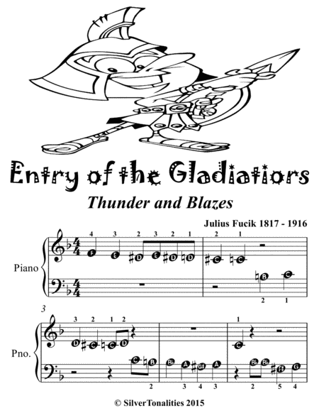 Entry Of The Gladiators Thunder And Blazes Beginner Piano Sheet Music Tadpole Edition Page 2