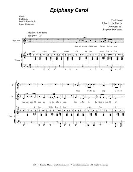 Epiphany Carol For 2 Part Choir Sa Page 2