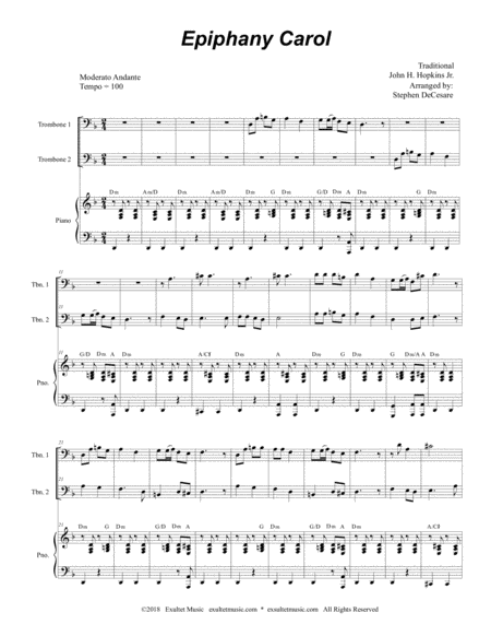 Epiphany Carol Trombone Duet Page 2