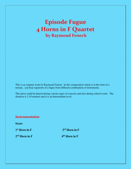 Episode Fugue Brass Quartet Chamber Music 4 Horns In F Intermediate Level Page 2