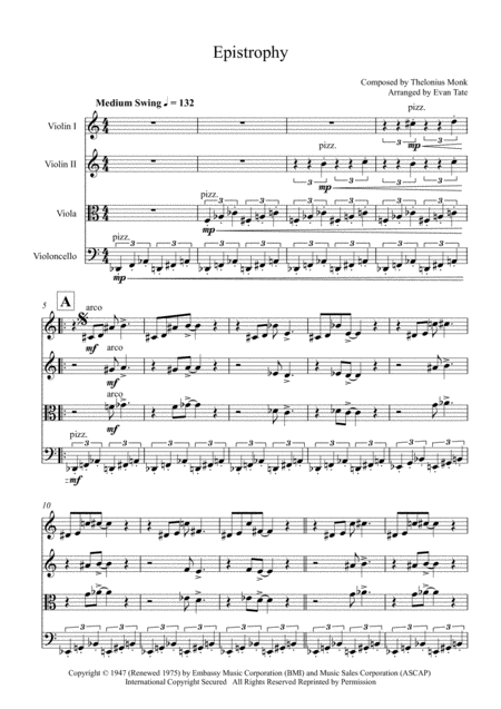 Epistrophy For String Quartet Page 2