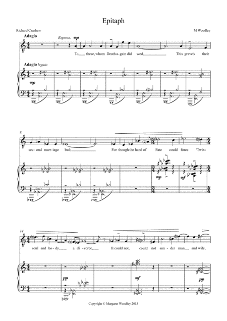 Epitaph For Tenor Solo And Piano Page 2