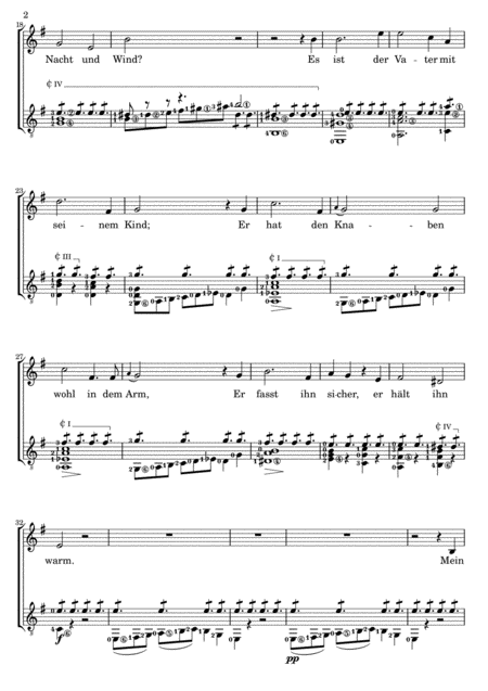 Erlknig Erl King Lied Song By Franz Schubert Voice And Guitar Page 2