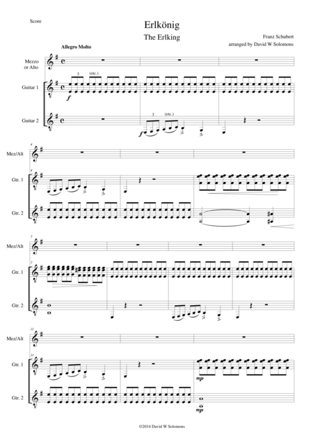 Erlknig Erlking Medium Voice And 2 Guitars Page 2