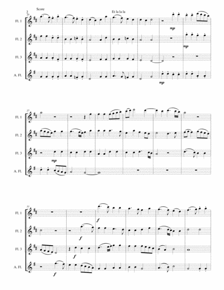 Et La La La For Flute Quartet 3 C Flutes And 1 Alto Flute Page 2