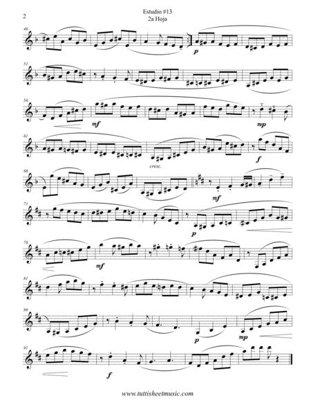 Etude 13 Bambuco For Solo Clarinet Piano Chord Chart Page 2