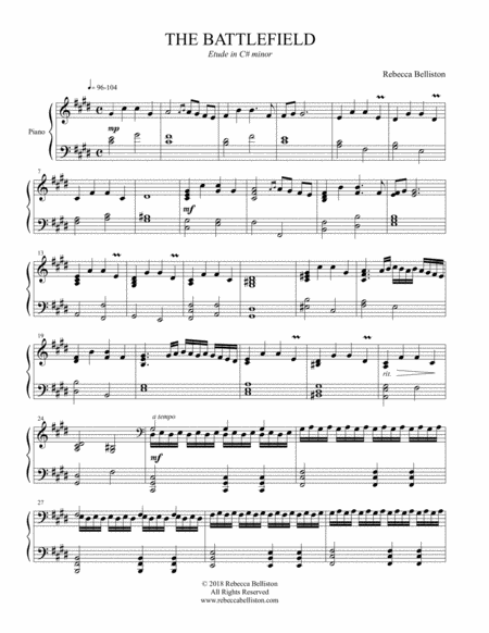 Etude In C Minor The Battlefield Piano Solo Page 2