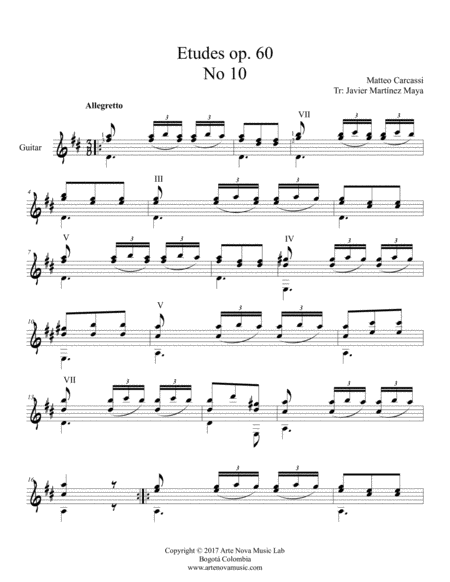 Etude No 10 Opus 60 For Guitar Page 2