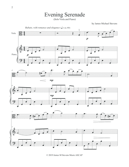 Evening Serenade Viola Piano Page 2