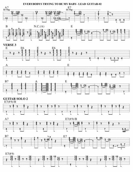 Everybody Trying To Be My Baby Guitar Tab Page 2