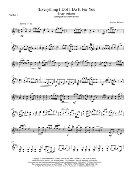 Everything I Do I Do It For You Violin Solo For Solo Violin Page 2