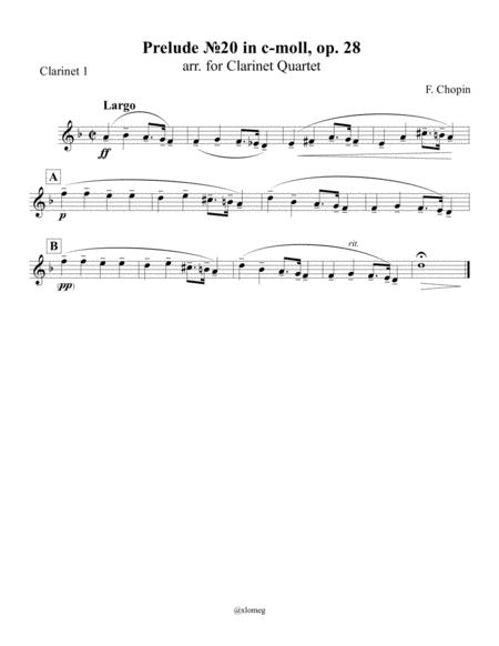 F Chopin Prelude 20 In C Moll Op 28 Arr For Clarinet Quartet Page 2