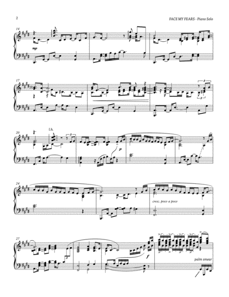 Face My Fears Piano Version Page 2