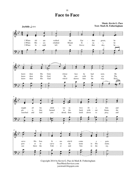 Face To Face An Original Hymn For Satb Voices Page 2