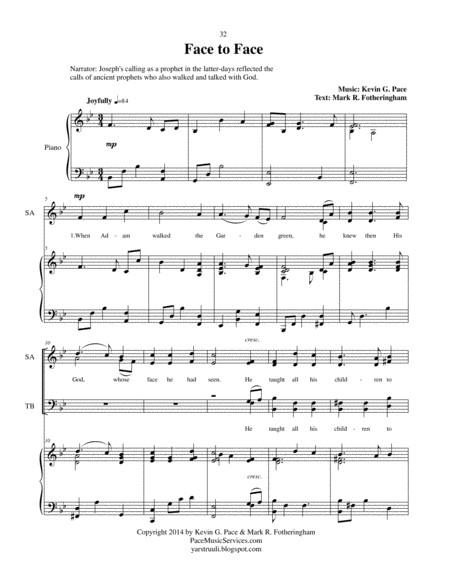 Face To Face Speaking To God Satb Choir With Piano Accompaniment Page 2
