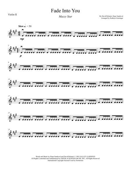 Fade Into You String Quartet Page 2