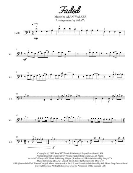 Faded By Alan Walker Cello Solo Page 2