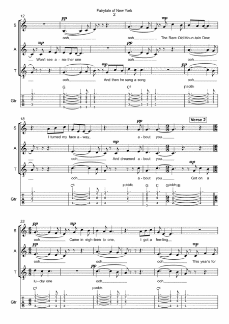 Fairytale Of New York Sat With Guitar Page 2