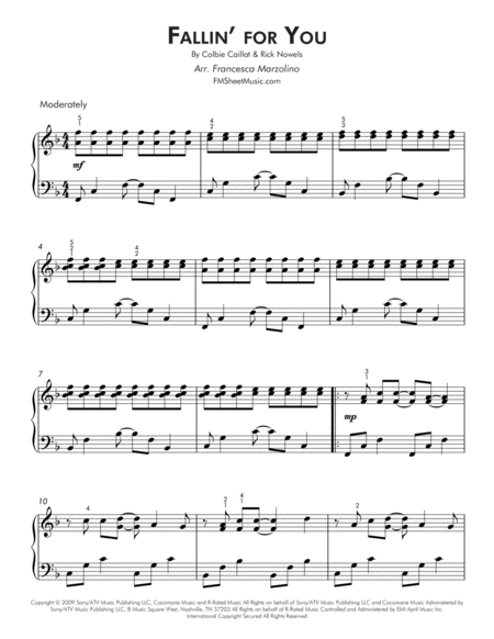 Fallin For You Early Intermediate Piano Page 2