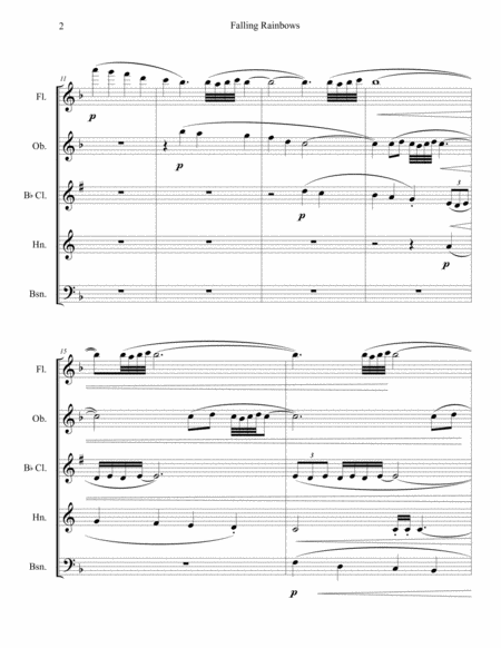 Falling Rainbows For Wind Quintet Page 2