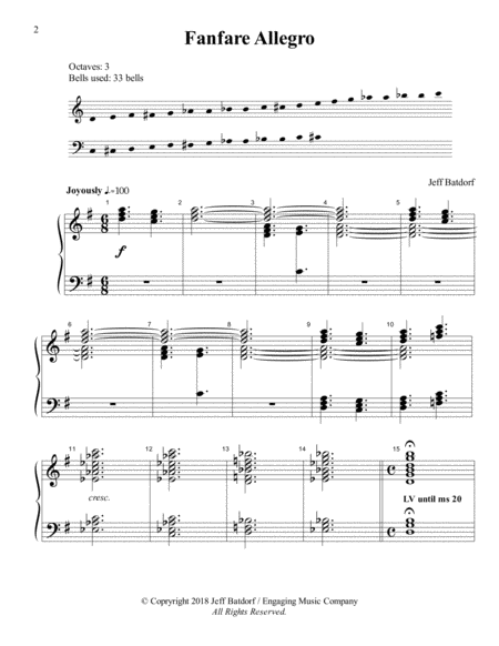 Fanfare Allegro 3 Octave Handbell Choir Page 2