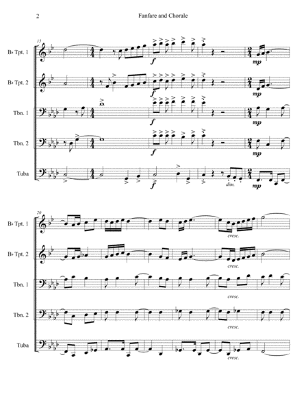 Fanfare And Chorale Page 2