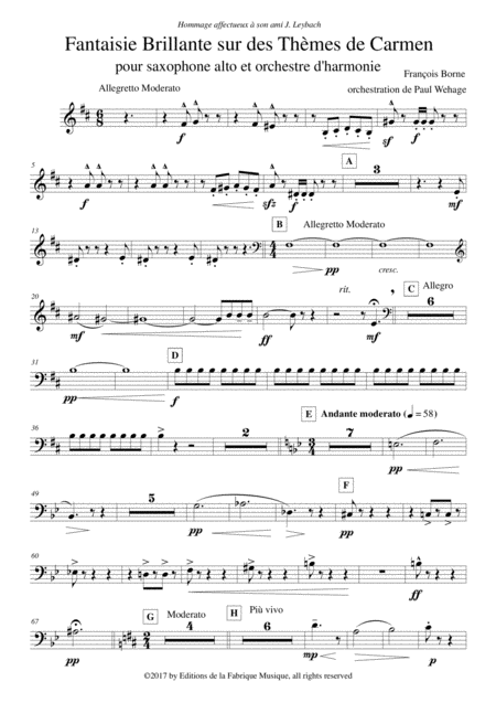 Fantaisie Brillante Sur Des Thmes De Carmen For Alto Saxophone And Concert Band F Horn 2 Part Page 2