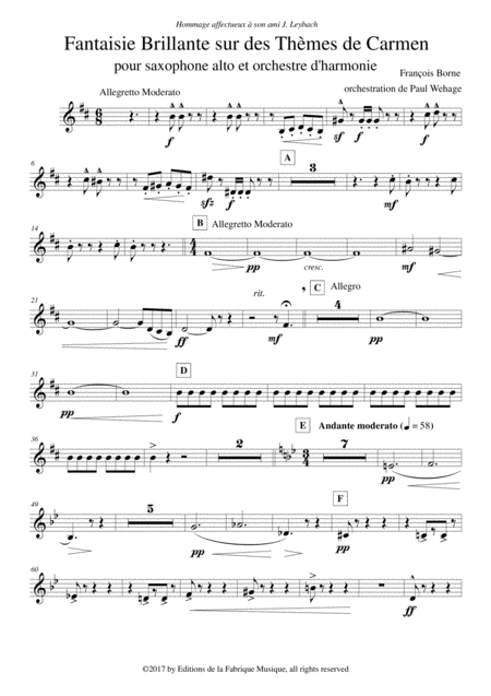 Fantaisie Brillante Sur Des Thmes De Carmen For Alto Saxophone And Concert Band F Horn 3 Part Page 2