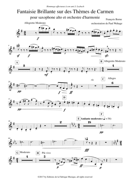 Fantaisie Brillante Sur Des Thmes De Carmen For Alto Saxophone And Concert Band Oboe 2 Part Page 2