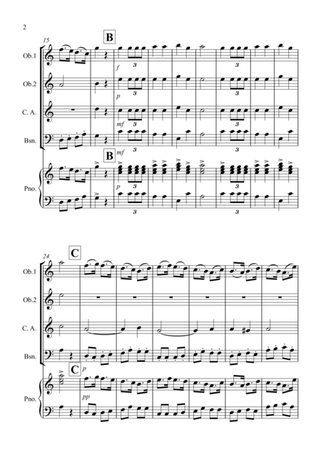 Fantasia From The Nutcracker Suite March For Double Reed Quartet Page 2