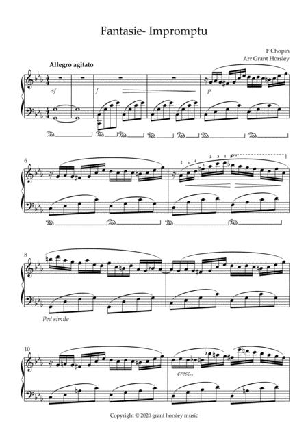 Fantasie Impromptu F Chopin Piano Solo Simplified Version Page 2