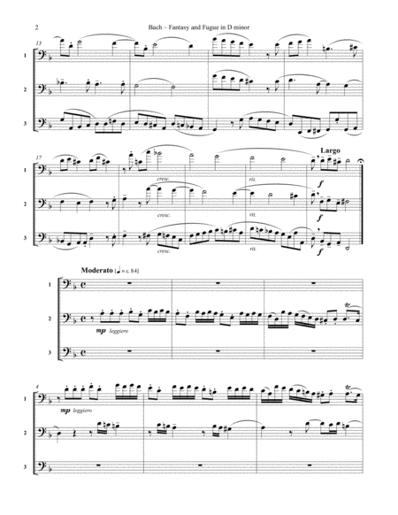 Fantasy And Fugue In D Minor Bwv 905 For Euphonium Trio Page 2