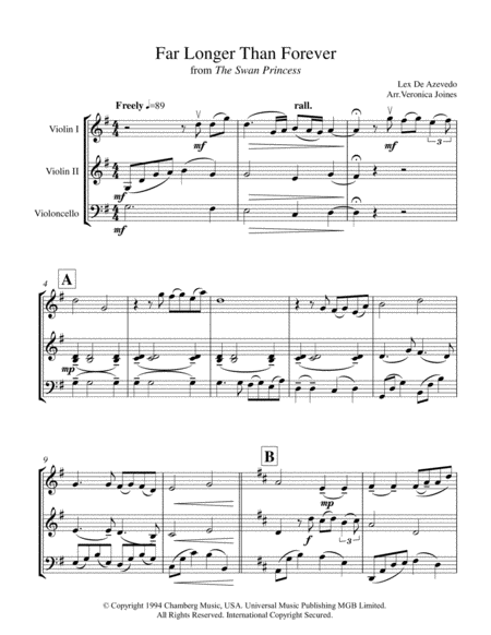 Far Longer Than Forever For String Trio Violin 1 Violin 2 Cello Page 2