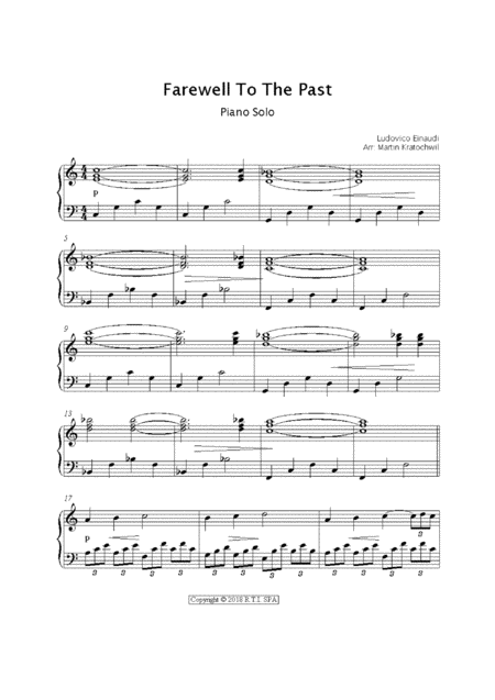 Farewell To The Past Piano Solo Page 2