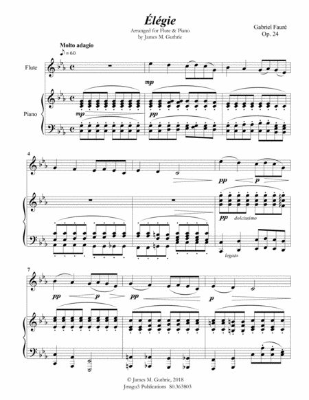 Faur Lgie Op 24 For Flute Piano Page 2