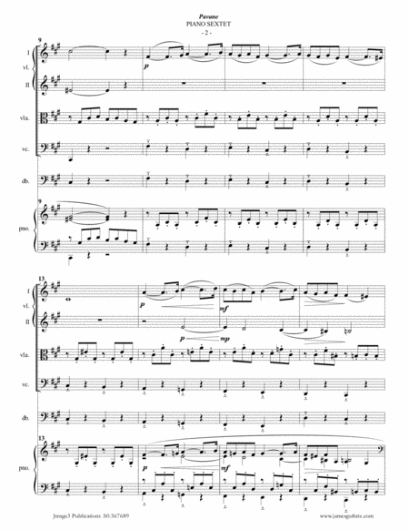 Faur Pavane Op 50 For Piano Sextet Page 2