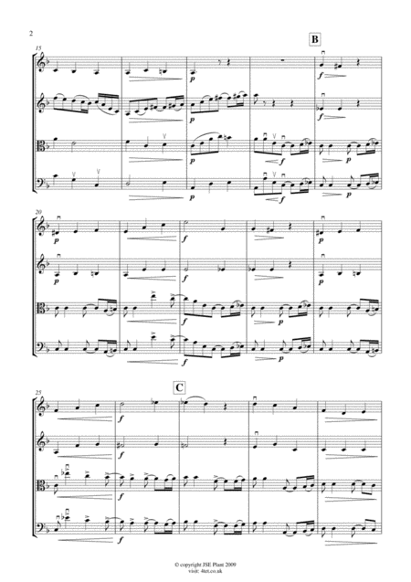 Faure Agnus Dei From Requiem Opus 48 For String Quartet Score And Parts Page 2