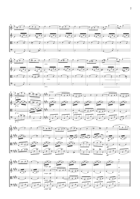 Faure Berceuse From Dolly Suite For String Quartet Cf103 Page 2