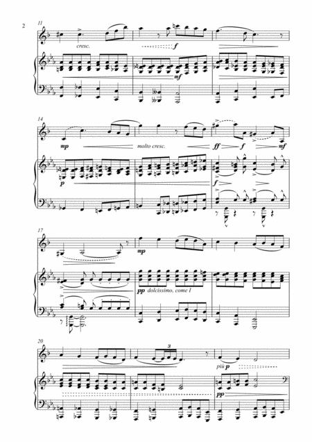 Faure Elegy Op 24 Bass Clarinet In Bb And Piano Page 2