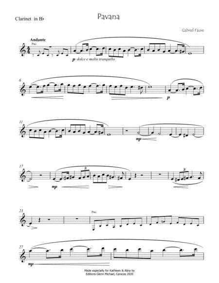 Faure Pavane For Clarinet Page 2