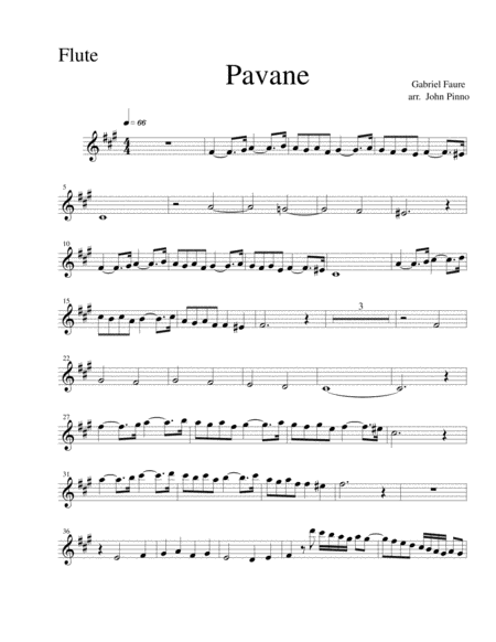 Faure Pavane For Flute Violin And Classical Guitar Page 2