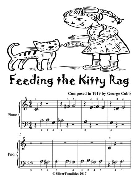 Feeding The Kitty Rag Beginner Piano Sheet Music Page 2