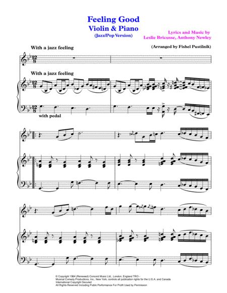 Feeling Good For Violin And Piano Video Page 2