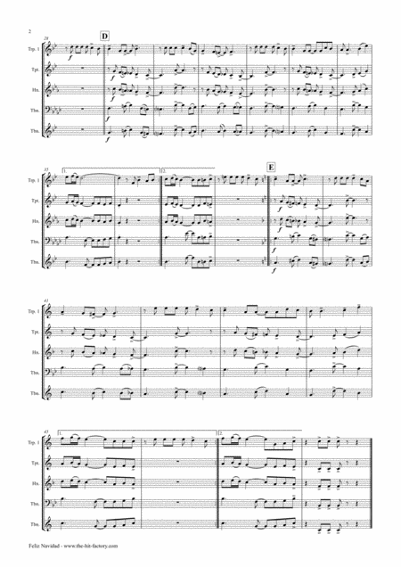 Feliz Navidad Christmas Classic Brass Trio Page 2