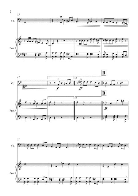Feliz Navidad For Solo Cello And Piano Page 2