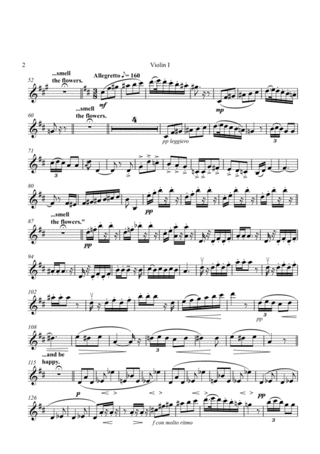 Ferdinand The Bull For String Quartet And Narrator Parts And Narration Page 2