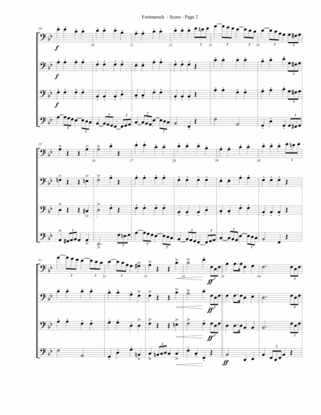 Festmarsch For Trombone Or Low Brass Quartet Page 2